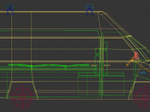 low poly ambulance 03 3D Модель