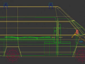 low poly ambulance 03 3D Model