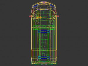 low poly ambulance 03 3D Модель