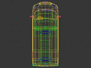 low poly ambulance 03 3D Model