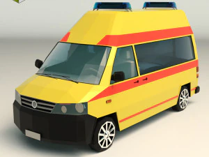ambulans niskopolimerowy 03 Model 3D