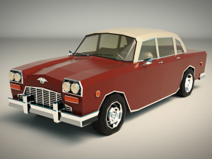 low poly sedan car 05 3D 모델