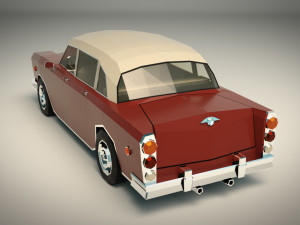 low poly sedan car 05 3D 모델