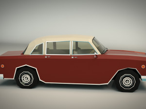 low poly sedan car 05 3D 모델