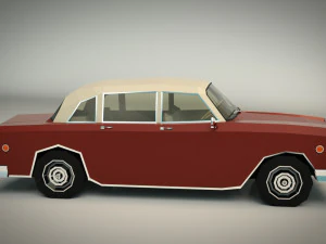 berlina low poly 05 Modello 3D