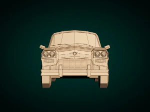 berlina low poly 05 Modello 3D