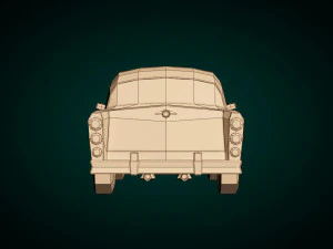 berlina low poly 05 Modello 3D