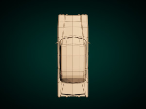 low poly sedan car 05 3D 모델