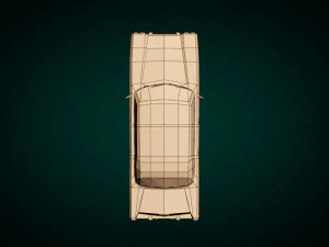 berlina low poly 05 Modello 3D