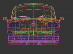 low poly sedan car 05 3D 모델