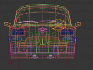 berlina low poly 05 Modello 3D