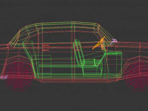 berlina low poly 05 Modello 3D