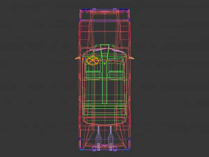 berlina low poly 05 Modello 3D