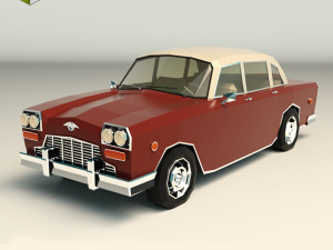 low poly sedan car 05 3D 모델