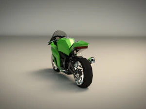 low poly motorcycle 04 3D Model