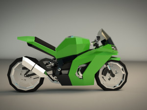 low poly motorcycle 04 Modèle 3D