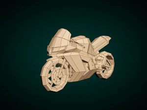 low poly motorcycle 04 3D Model