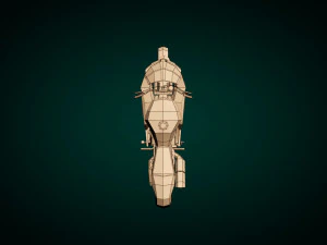 low poly motorcycle 04 3D Model