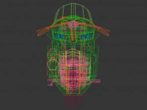 low poly motorcycle 04 3D Model