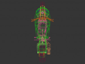 low poly motorcycle 04 Modèle 3D
