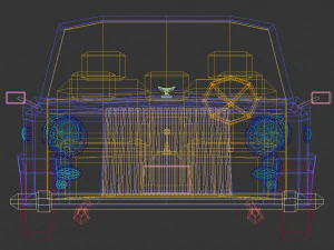 low poly sedan car 06 3D Model