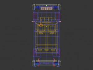 low poly sedan car 06 3D Model