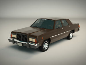 low poly sedan car 04 3D 模型