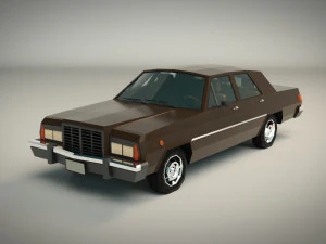 low poly sedan car 04 3D Model