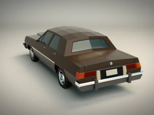 low poly sedan car 04 3D Model
