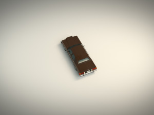 low poly sedan car 04 3D 模型