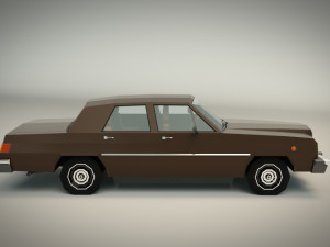 low poly sedan car 04 3D 模型