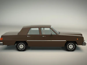 low poly sedan car 04 3D Model