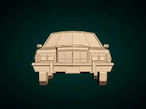 low poly sedan car 04 3D Model
