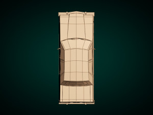 low poly sedan car 04 3D 模型