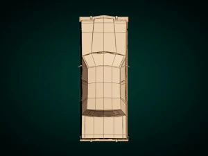 low poly sedan car 04 3D Model