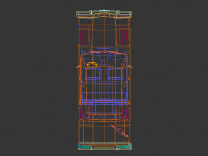 low poly sedan car 04 3D 模型