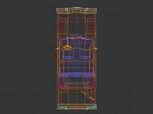 low poly sedan car 04 3D Model