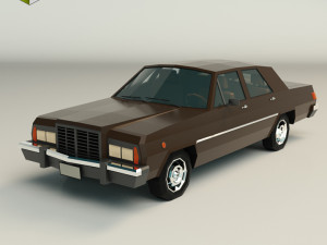 low poly sedan car 04 3D 모델