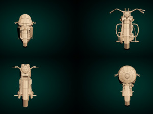 low poly motorcycle pack 01 Modelo 3D