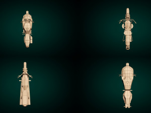 low poly motorcycle pack 01 Modelo 3D
