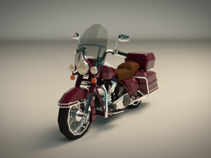 low poly motorcycle 05 3D Model