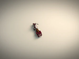 low poly motorcycle 05 3D Model