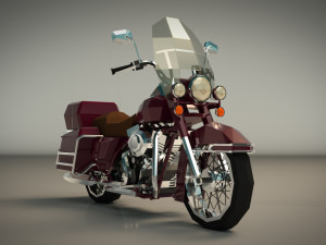 low poly motorcycle 05 3D Model