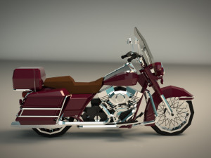 low poly motorcycle 05 3D Model
