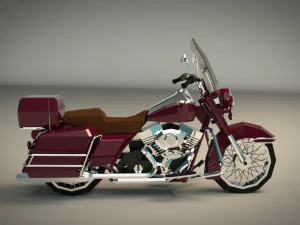low poly motorcycle 05 3D Model