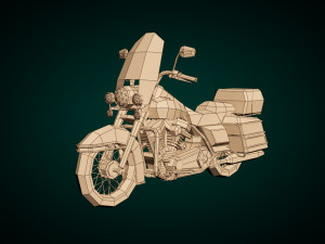 low poly motorcycle 05 3D Model