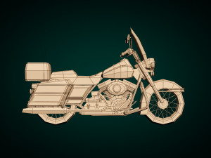 low poly motorcycle 05 3D Model