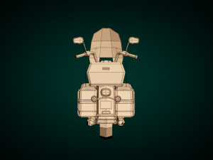 low poly motorcycle 05 3D Model