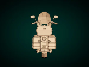low poly motorcycle 05 3D Model