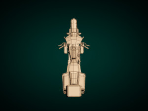 low poly motorcycle 05 3D Model